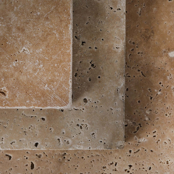 Latte Travertine Tumbled French Pattern